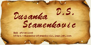 Dušanka Stamenković vizit kartica